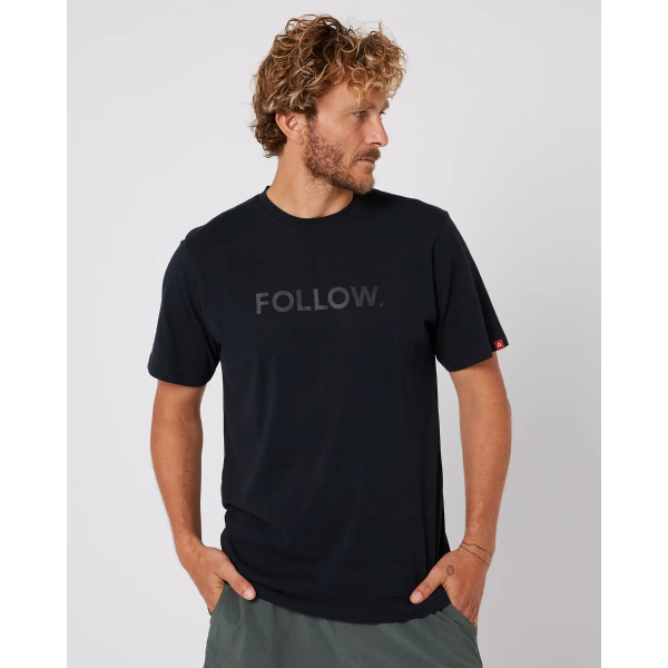 Follow Logo Tee Black