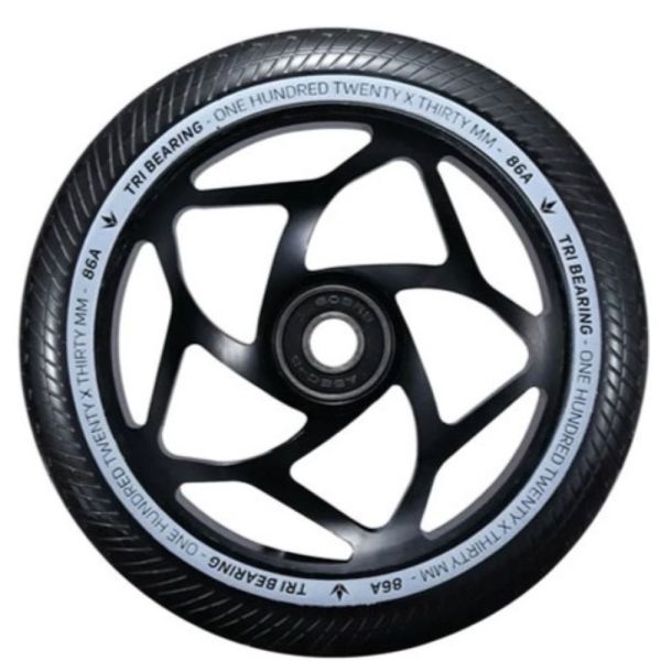 Envy Tri-Bearing Wheel 120mm x30mm Black/Black