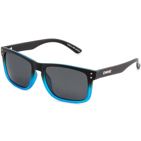 Carve Goblin Polarized Sunglasses Matt Black Blue Grey