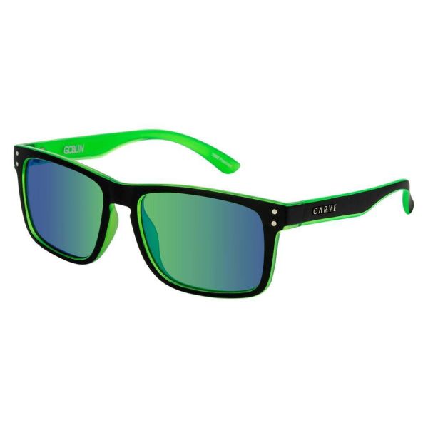 Carve Goblin Polarized Sunglasses Matt Black Green Iridium