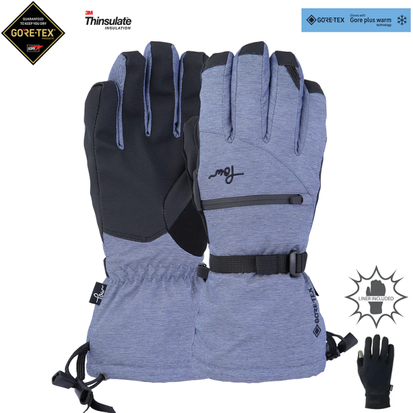POW Cascadia GTX + Warm Long Womens Glove Blue Nights