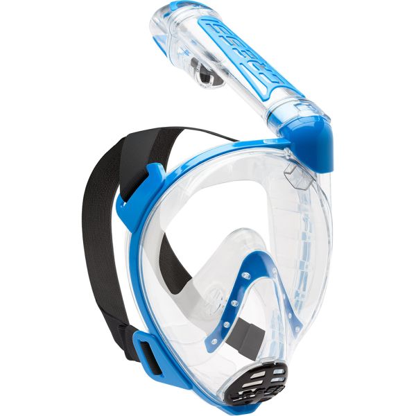 Cressi Duke Dry Full Face Snorkelling Mask Clear Blue