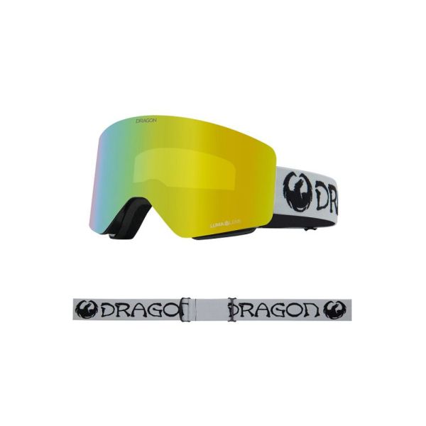 Dragon R1 LB OTG Snow Goggle Classic Grey Gold Ion Amber