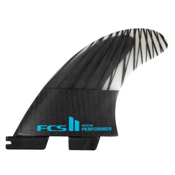 FCS II Performer PC Carbon Tri Fins Black/Teal