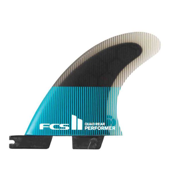 FCS II Performer PC Quad Rear Fins Teal/Black S