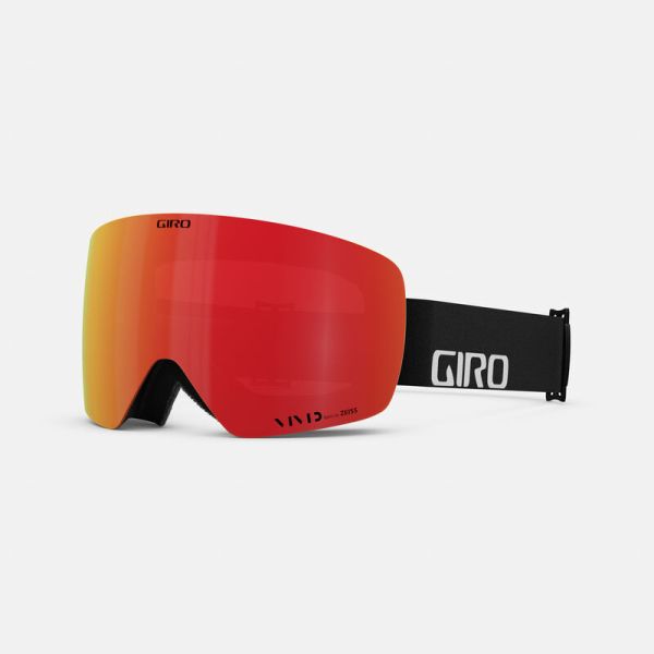 Giro Contour Snow Goggle Black Wordmark Vivid Ember