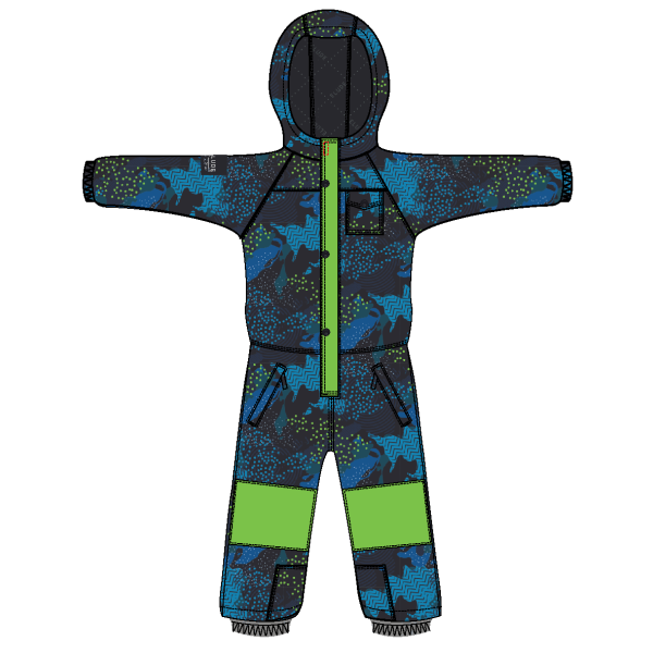 Elude Kids Onesie Snowsut Geo Camo