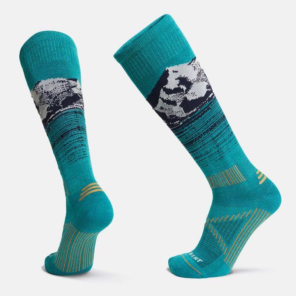Le Bent Elyse Saugstad Pro Series Snow Sock Teal