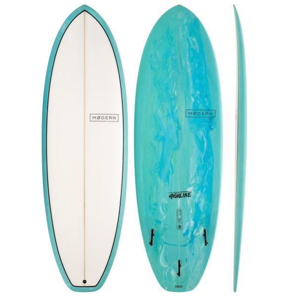 Modern Highline PU Surfboard - Sea Tint - 5ft10