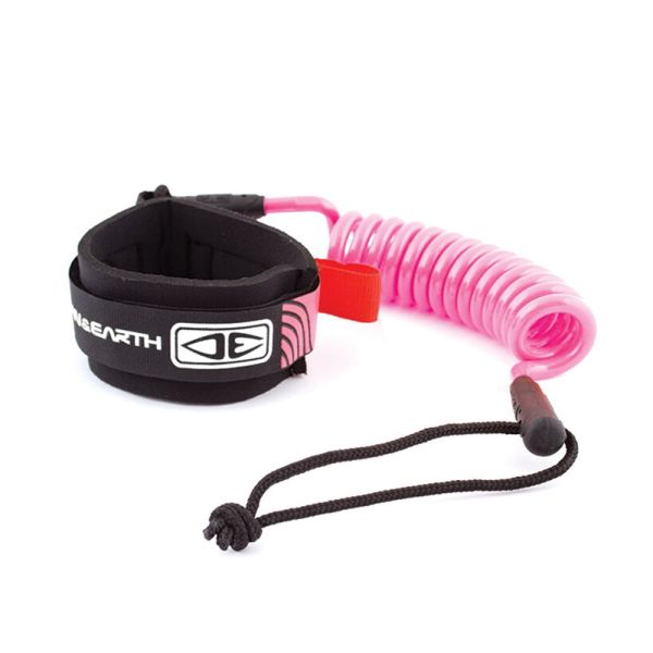 Ocean & Earth Basic Coiled Bodyboard Cord Pink