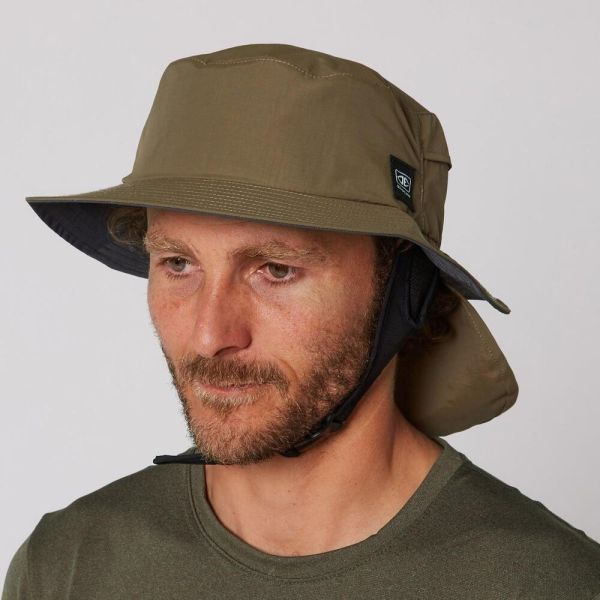 Ocean & Earth Indo Stiff Peak Surf Hat Olive