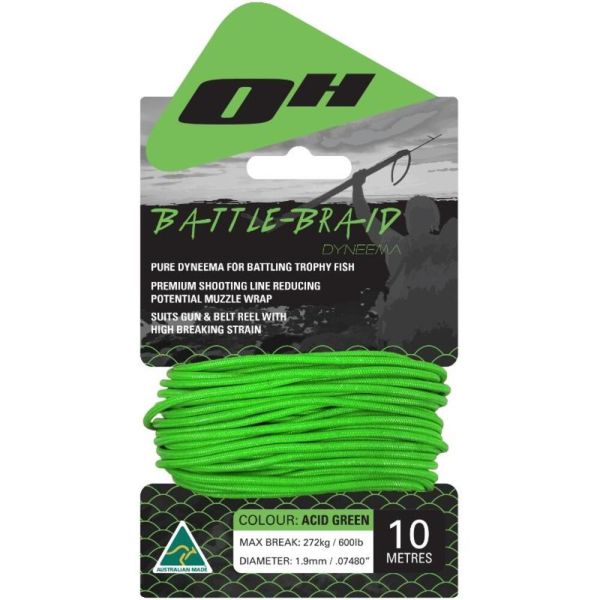 Ocean Hunter Battle Braid Acid Green 10m