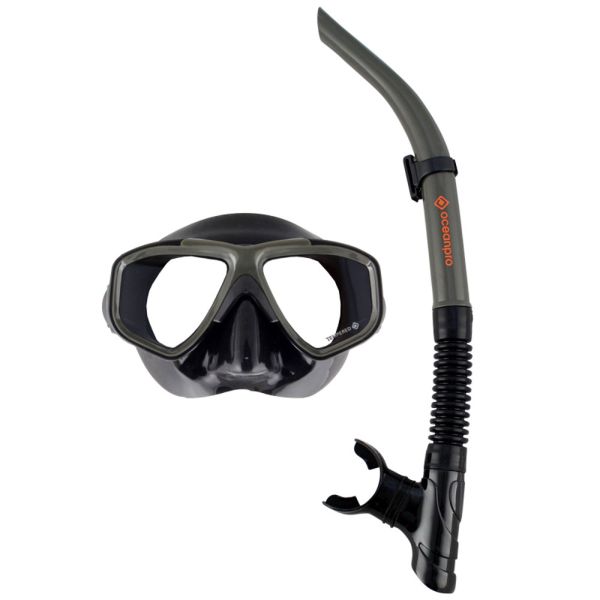 Ocean Pro Eclipse Mask Snorkel Combo Black Orange