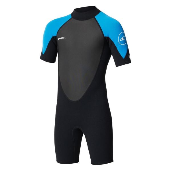 ONeill Boys Reactor 2 Short Sleeve Springsuit Black Ocean 10