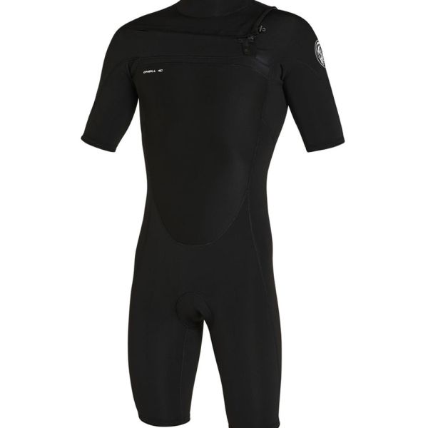 ONeill Defender 2mm Chest Zip Short Sleeve Springsuit Black 