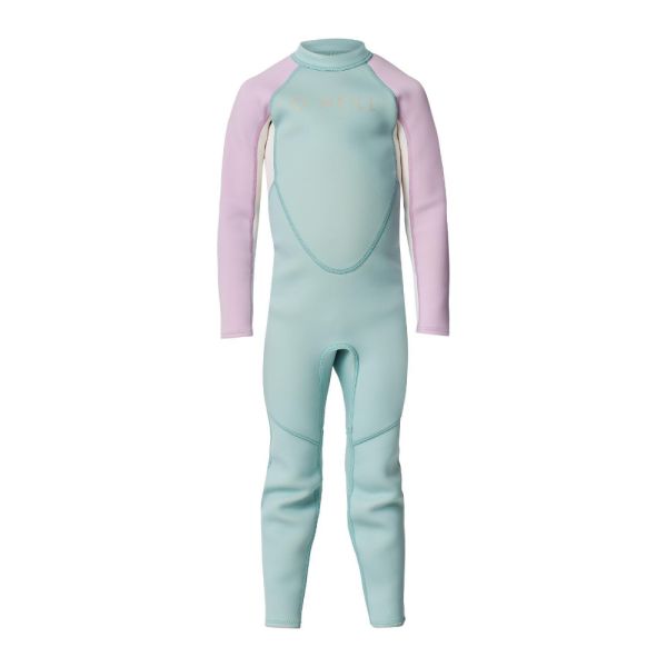 ONeill Girls Toddler Reactor Back Zip Steamer Aqua