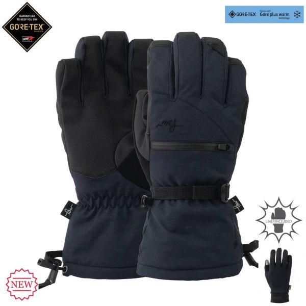 POW Cascadia GTX + Warm Long Womens Glove Black