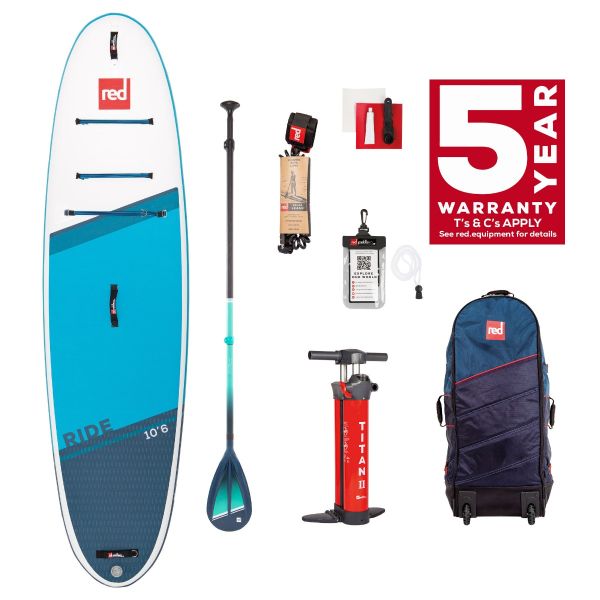 Red Paddle Co Ride 10ft6in SUP Cruiser Tough Paddle 2023 Blue