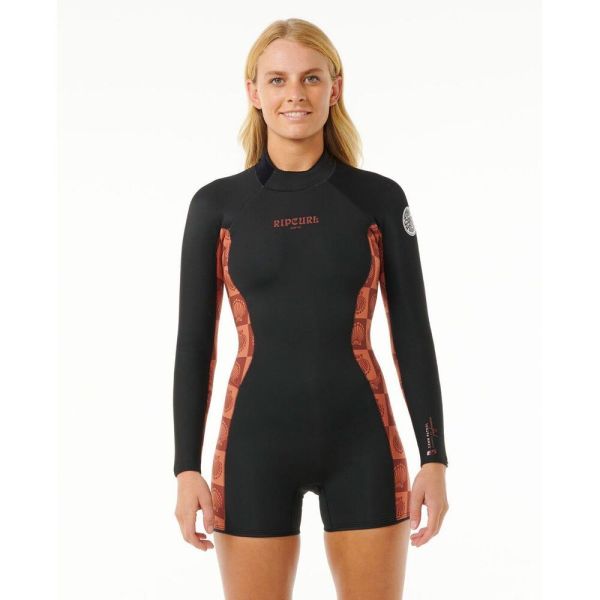 Rip Curl Dawn Patrol Long Sleeve Womens Sprinsuit Rust