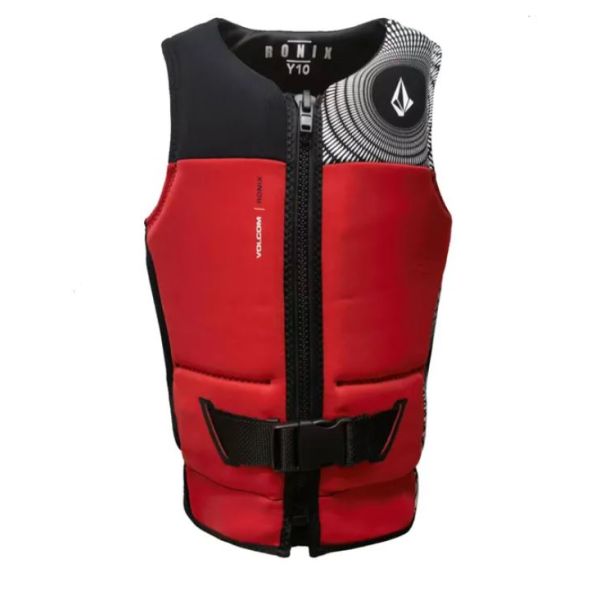 Ronix Volcom Teen L50s Life Vest 2024 Red Pschedelic Stone