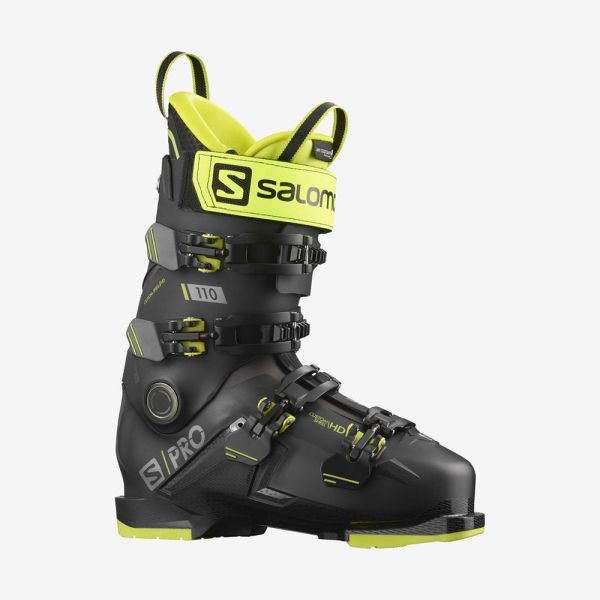 Salomon S Pro 110 GW Mens Ski Boot 2022 Black Acid Green