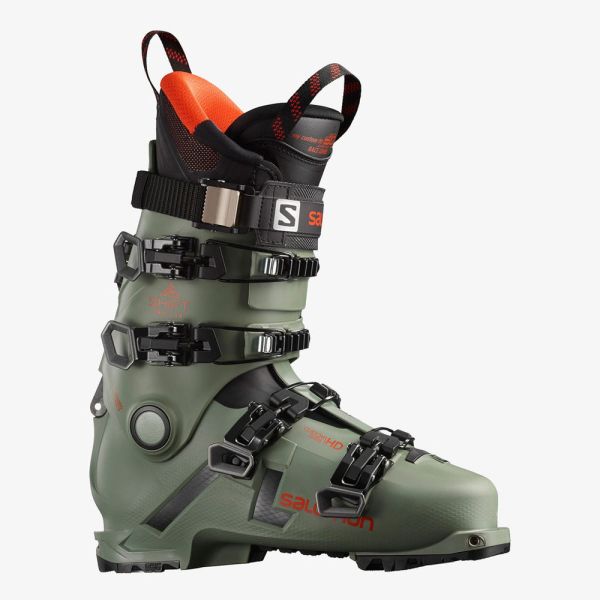 Salomon Shift Pro 130 AT Mens Ski Boot 2022 Black Oil Green