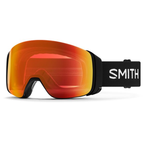 Smith 4D Mag Snow Goggles Black Everyday Red Yellow Flash disable