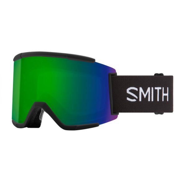 Smith Squad XL Snow Goggles Black Sun Green Rose Flash