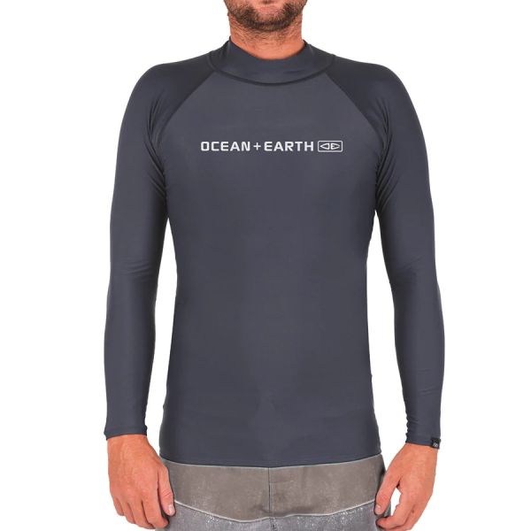 Ocean & Earth Surf Shirt Long Sleeve Grey Marle