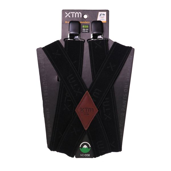 XTM Kids Braces Suspenders Black