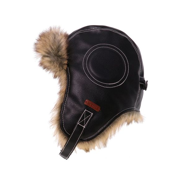 XTM Leather Bomber Hat Black