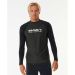 Rip Curl Shock UPF Long Sleeve Rash Shirt Black Marle