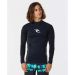 Rip Curl Waves UPF Performance Long Sleeve Rash Shirt Black