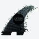 FCS II HS PC Carbon Tri-Quad Fins Black Crocodile L