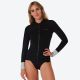 Ocean & Earth Ladies FZ Long Sleeve Vest 1.5mm Black