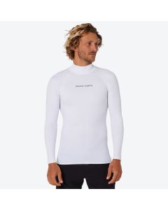 Ocean & Earth Script Long Sleeve Rash Shirt White